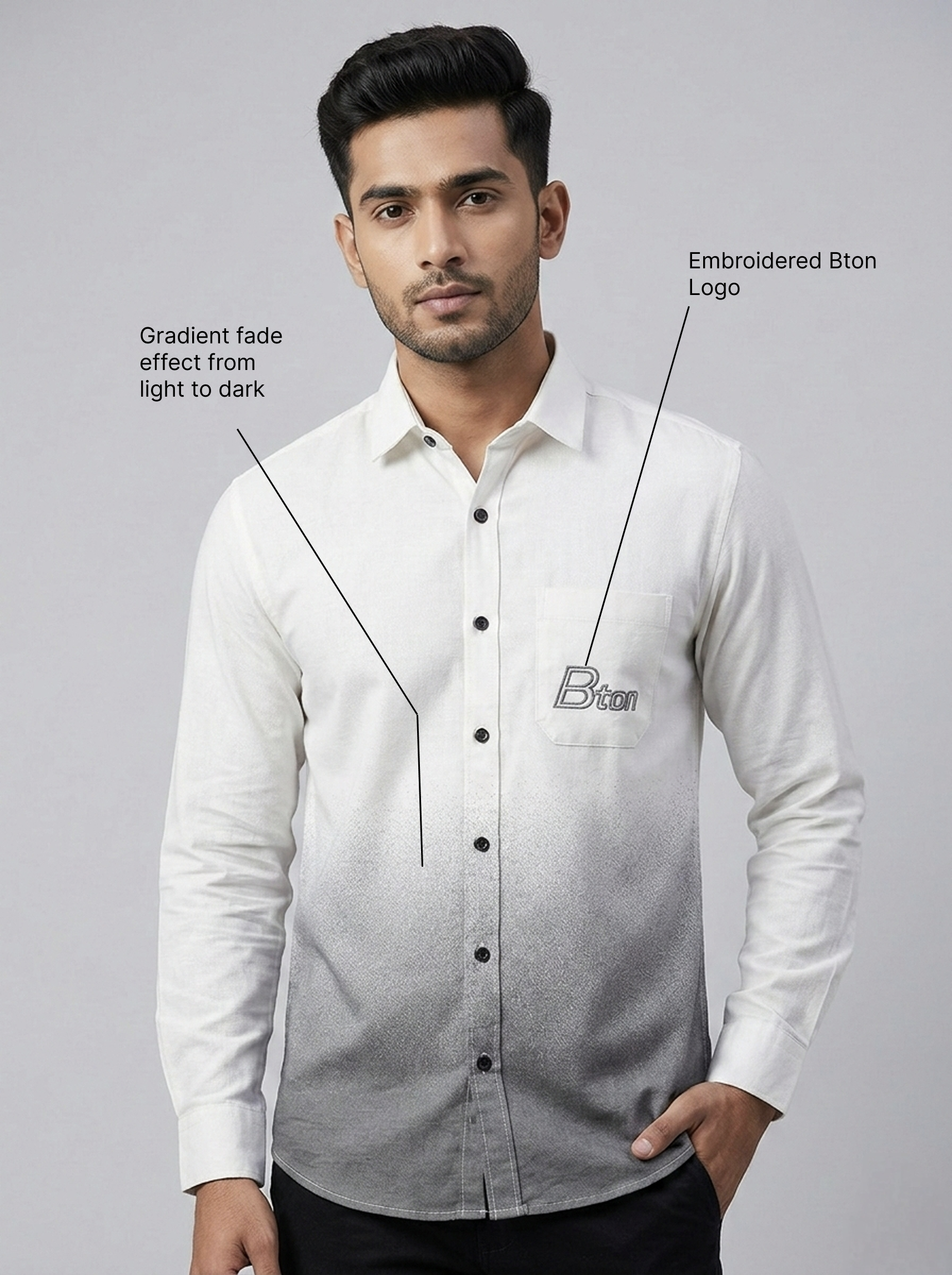 Modern Gradient Fade Effect Shirt