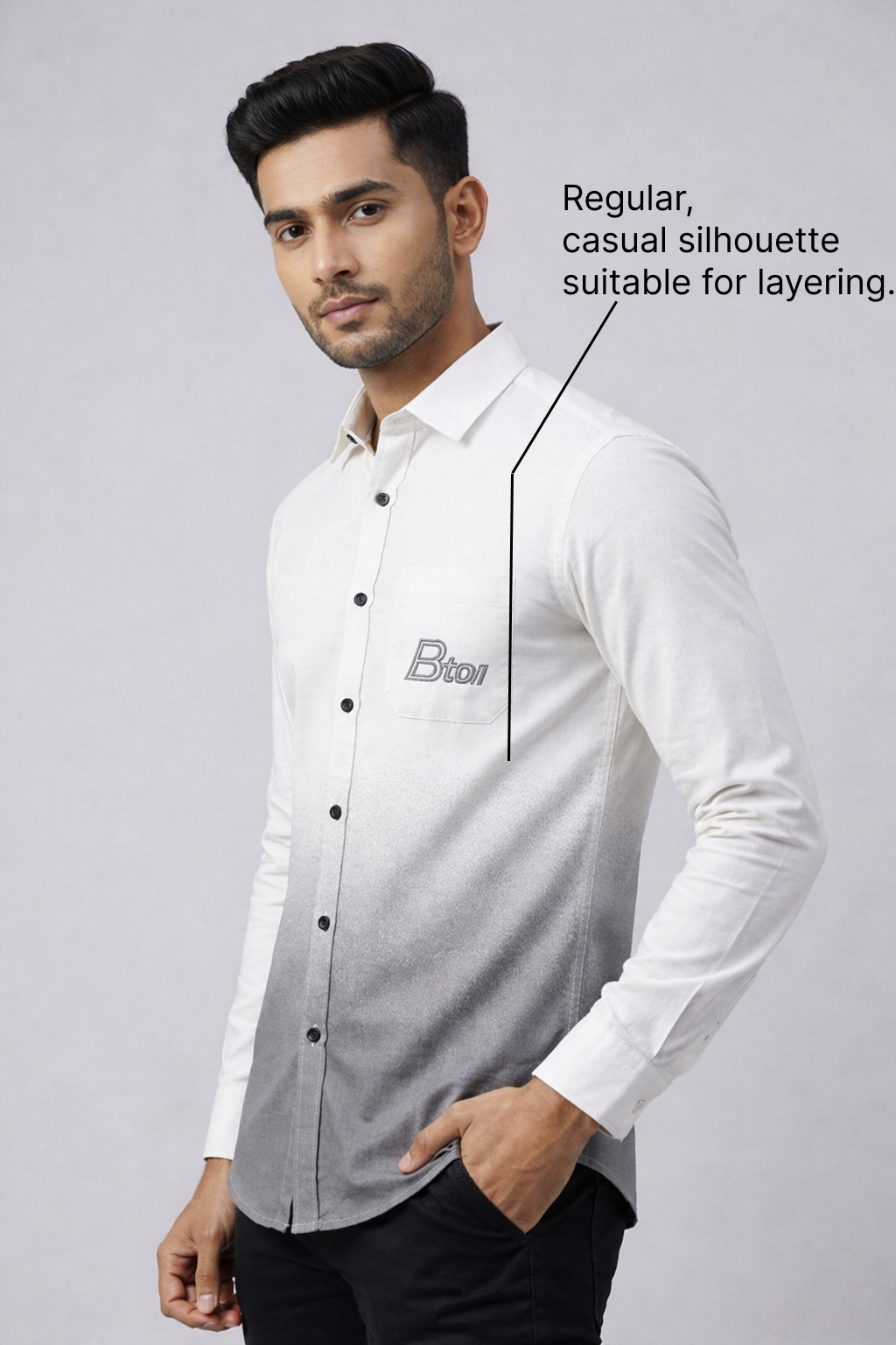 Modern Gradient Fade Effect Shirt