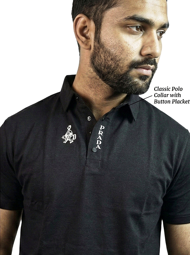 Prada Luxury Men's Polo Black Edition